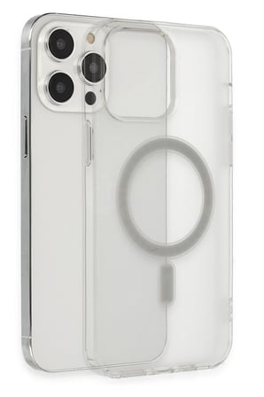 Uray store Apple iPhone 14 Pro Kılıf Matte Şeffaf Magneticsafe - Şeffaf