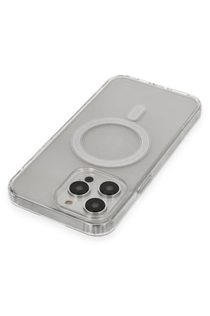 Uray store Apple iPhone 14 Pro Kılıf Matte Şeffaf Magneticsafe - Şeffaf