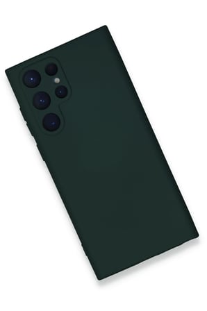 Uray store Samsung Galaxy S23 Ultra Kılıf Nano içi Kadife Silikon - Koyu Yeşil