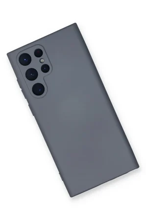 Uray store Samsung Galaxy S23 Ultra Kılıf Nano içi Kadife Silikon - Gri