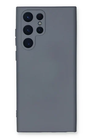 Uray store Samsung Galaxy S23 Ultra Kılıf Nano içi Kadife Silikon - Gri