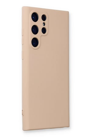 Uray store Samsung Galaxy S23 Ultra Kılıf Nano içi Kadife Silikon - Pudra