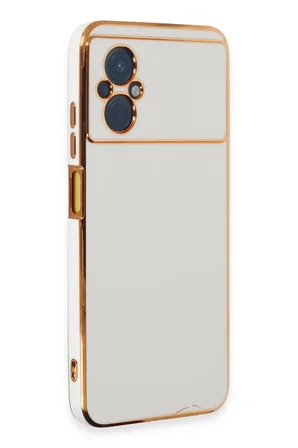Uray store Xiaomi Poco M5 Kılıf Volet Silikon - Beyaz