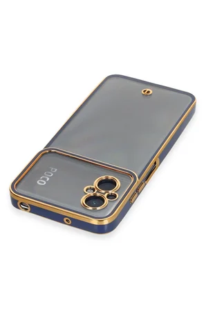 Uray store Xiaomi Poco M5 Kılıf Liva Lens Silikon - Mavi