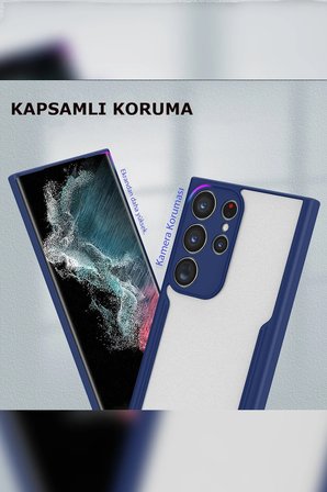 Uray store Samsung Galaxy S23 Plus Kılıf Platin Silikon - Mavi