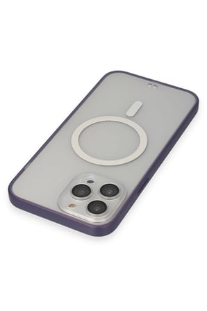Uray store Apple iPhone 14 Pro Max Kılıf Grand Magneticsafe Kapak - Mor