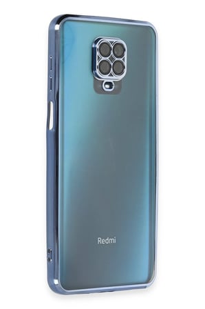 Uray store Xiaomi Redmi Note 9 Pro Kılıf Razer Lensli Silikon - Açık Mavi