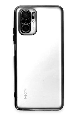 Uray store Xiaomi Redmi Note 10 Kılıf Razer Lensli Silikon - Siyah