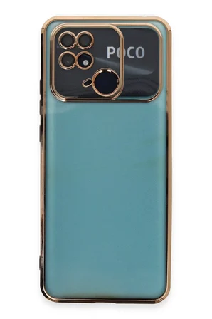 Uray store Xiaomi Redmi 10C Kılıf Razer Lensli Silikon - Gold
