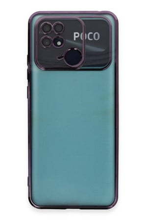 Uray store Xiaomi Redmi 10C Kılıf Razer Lensli Silikon - Mor