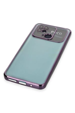 Uray store Xiaomi Redmi 10C Kılıf Razer Lensli Silikon - Mor