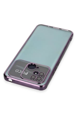 Uray store Xiaomi Redmi 10C Kılıf Razer Lensli Silikon - Mor