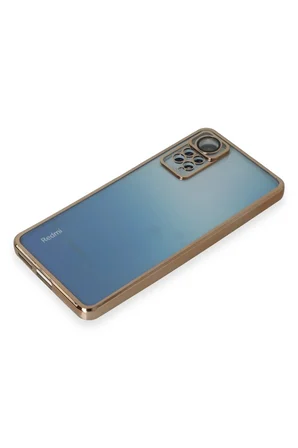 Uray store Xiaomi Redmi Note 11 Pro Kılıf Razer Lensli Silikon - Gold