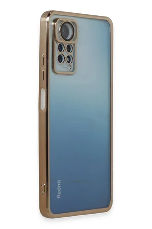 Uray store Xiaomi Redmi Note 11 Pro Kılıf Razer Lensli Silikon - Gold