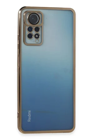 Uray store Xiaomi Redmi Note 11 Pro Kılıf Razer Lensli Silikon - Gold