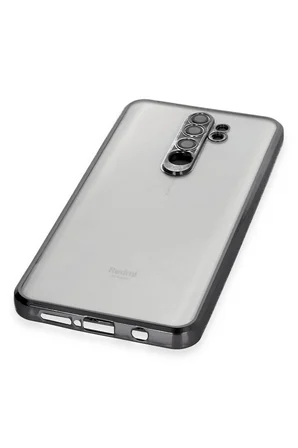 Uray store Xiaomi Redmi Note 8 Pro Kılıf Razer Lensli Silikon - Siyah