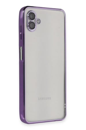 Uray store Samsung Galaxy A04 Kılıf Razer Lensli Silikon - Mor