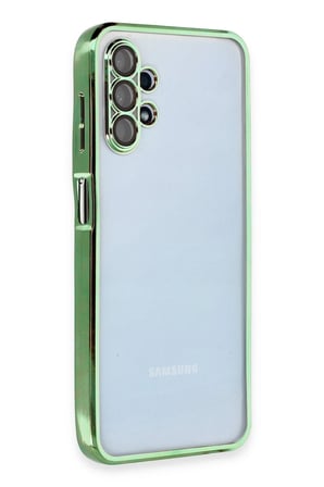 Uray store Samsung Galaxy A13 4G Kılıf Razer Lensli Silikon - Yeşil