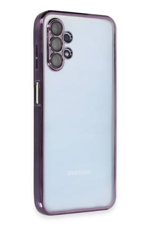 Uray store Samsung Galaxy A13 4G Kılıf Razer Lensli Silikon - Mor