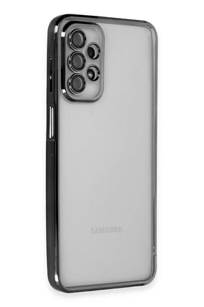 Uray store Samsung Galaxy A23 4G Kılıf Razer Lensli Silikon - Siyah