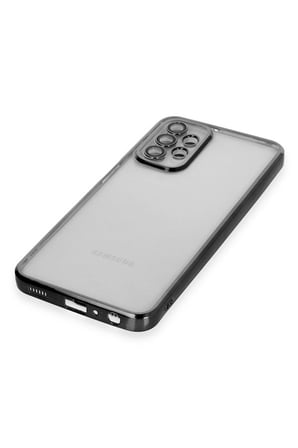 Uray store Samsung Galaxy A23 4G Kılıf Razer Lensli Silikon - Siyah