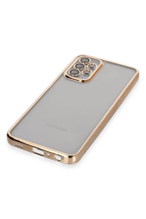 Uray store Samsung Galaxy A23 4G Kılıf Razer Lensli Silikon - Gold