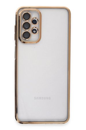 Uray store Samsung Galaxy A23 4G Kılıf Razer Lensli Silikon - Gold