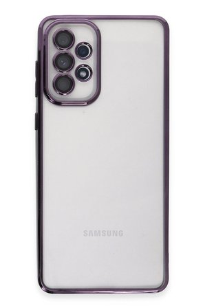 Uray store Samsung Galaxy A53 5G Kılıf Razer Lensli Silikon - Mor