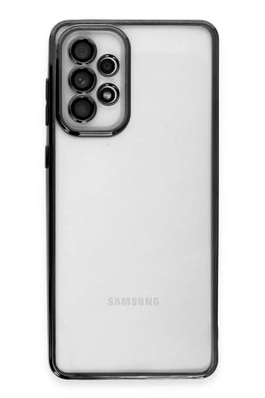 Uray store Samsung Galaxy A73 5G Kılıf Razer Lensli Silikon - Siyah