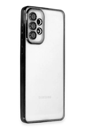 Uray store Samsung Galaxy A73 5G Kılıf Razer Lensli Silikon - Siyah