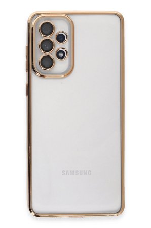 Uray store Samsung Galaxy A73 5G Kılıf Razer Lensli Silikon - Gold