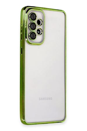 Uray store Samsung Galaxy A73 5G Kılıf Razer Lensli Silikon - Yeşil