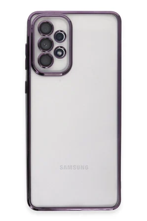 Uray store Samsung Galaxy A73 5G Kılıf Razer Lensli Silikon - Mor