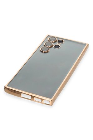 Uray store Samsung Galaxy S22 Ultra Kılıf Razer Lensli Silikon - Gold