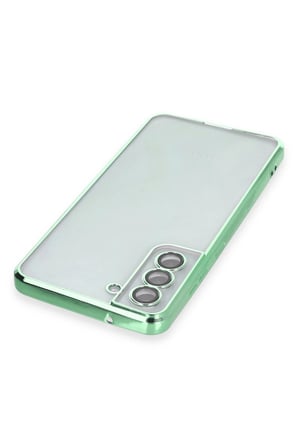 Uray store Samsung Galaxy S21 FE Kılıf Razer Lensli Silikon - Yeşil