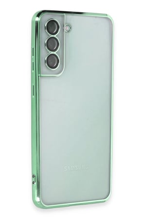 Uray store Samsung Galaxy S21 FE Kılıf Razer Lensli Silikon - Yeşil