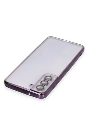 Uray store Samsung Galaxy S21 FE Kılıf Razer Lensli Silikon - Mor