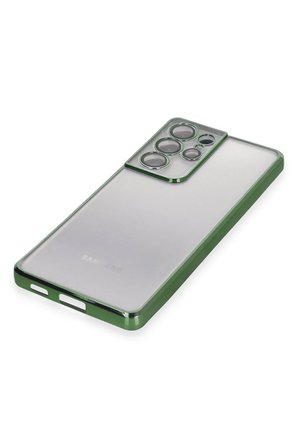 Uray store Samsung Galaxy S21 Ultra Kılıf Razer Lensli Silikon - Yeşil