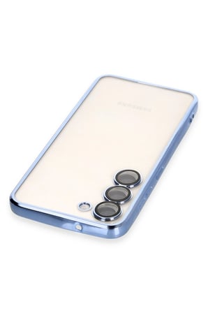 Uray store Samsung Galaxy S23 Plus Kılıf Razer Lensli Silikon - Açık Mavi