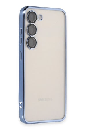 Uray store Samsung Galaxy S23 Plus Kılıf Razer Lensli Silikon - Açık Mavi