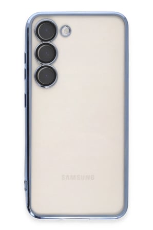 Uray store Samsung Galaxy S23 Plus Kılıf Razer Lensli Silikon - Açık Mavi