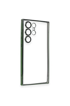 Uray store Samsung Galaxy S23 Ultra Kılıf Razer Lensli Silikon - Yeşil