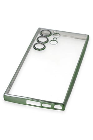 Uray store Samsung Galaxy S23 Ultra Kılıf Razer Lensli Silikon - Yeşil