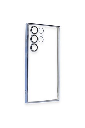 Uray store Samsung Galaxy S23 Ultra Kılıf Razer Lensli Silikon - Açık Mavi