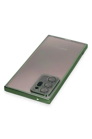 Uray store Samsung Galaxy Note 20 Ultra Kılıf Razer Lensli Silikon - Yeşil
