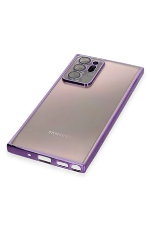 Uray store Samsung Galaxy Note 20 Ultra Kılıf Razer Lensli Silikon - Mor