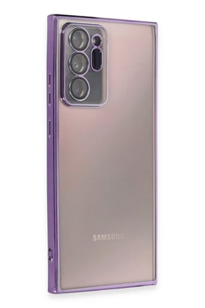 Uray store Samsung Galaxy Note 20 Ultra Kılıf Razer Lensli Silikon - Mor