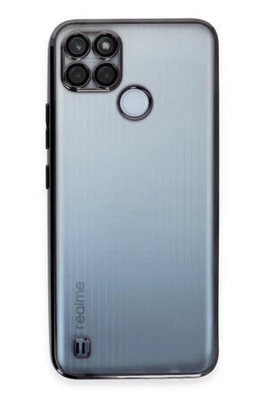 Uray store Realme C25Y Kılıf Razer Lensli Silikon - Siyah