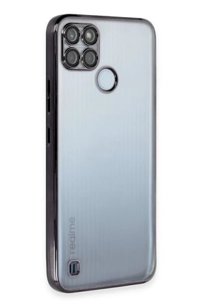 Uray store Realme C25Y Kılıf Razer Lensli Silikon - Siyah
