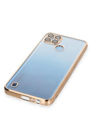 Uray store Realme C25Y Kılıf Razer Lensli Silikon - Gold